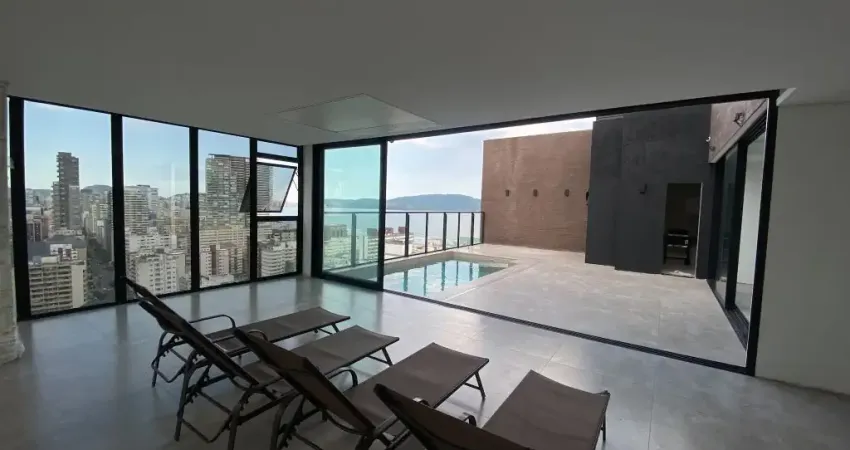 COBERTURA VISTA MAR - 4 SUÍTES, 4 VAGAS,  320m², PISCINA, PRÉDIO COM LAZER - JOSÉ MENINO-SANTOS