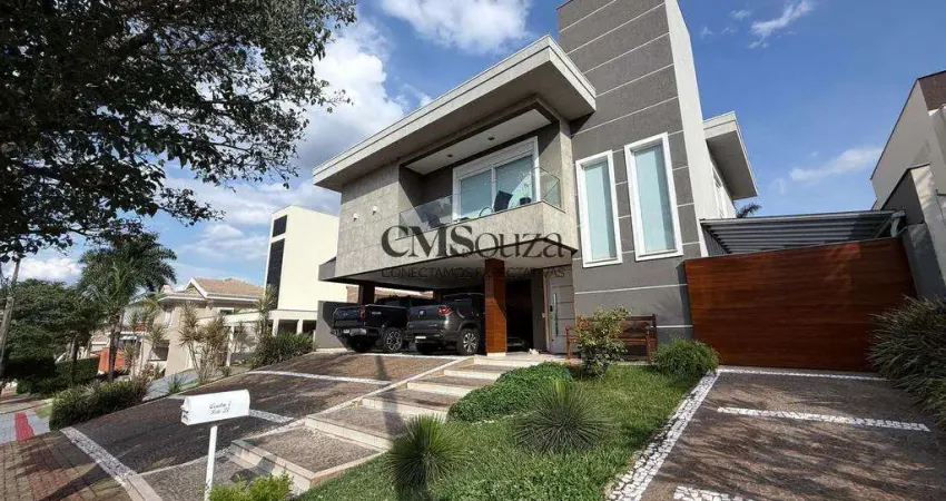 Casa à venda em londrina, recanto do salto, com 3 suítes, com 430 m², condomínio sun lake