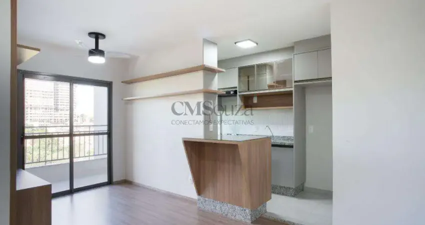 Apartamento para alugar no edifício carmel, 2 dormitórios, 51m², 1 vaga, gleba palhano, londrina