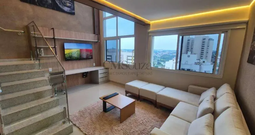 Apartamento mobiliado no Ed JH Palhano, 1 Suíte, 95m², 1 Vaga, Gleba Palhano, Londrina.