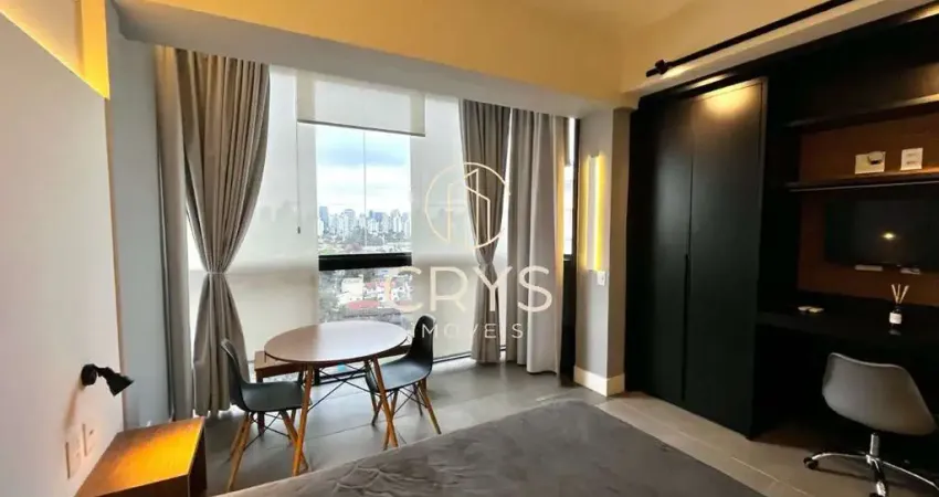 Apartamento à venda na Vila Olímpia, São Paulo: 1 quarto, 1 suíte, 1 sala, 1 banheiro, 1 vaga de garagem.