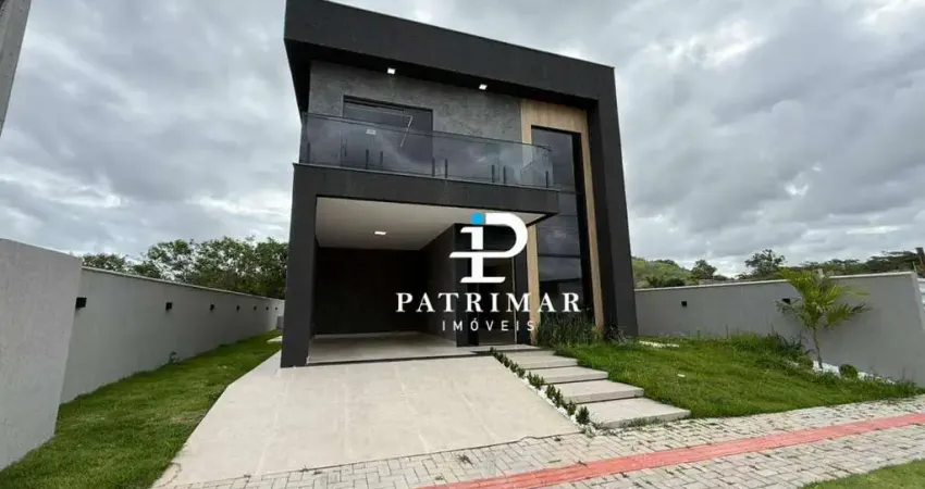 Casa duplex alto padrão com 4 quartos, área gourmet e piscina à venda, 211 m² por r$ 1.100.000 - cond. solaris - cajueiros - maricá/rj