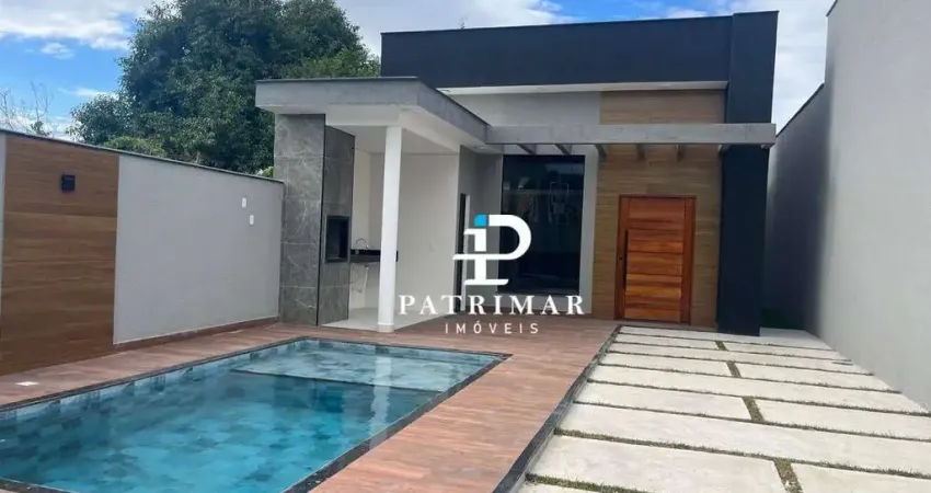 Casa com 3 quartos, piscina e área gourmet à venda, 165 m² por r$ 830.000 - jardim atlântico oeste (itaipuaçu) - maricá/rj