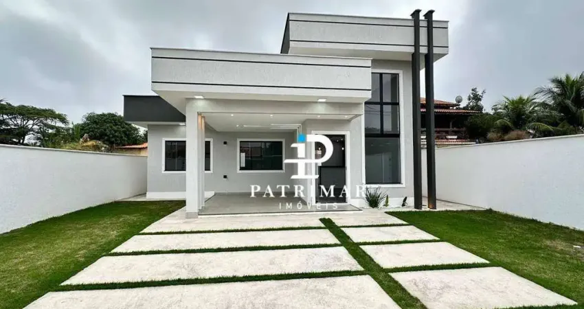 Casa com 3 quartos, suíte e área gourmet à venda, 113 m² por r$ 720.000 - jardim atlântico central (itaipuaçu) - maricá/rj