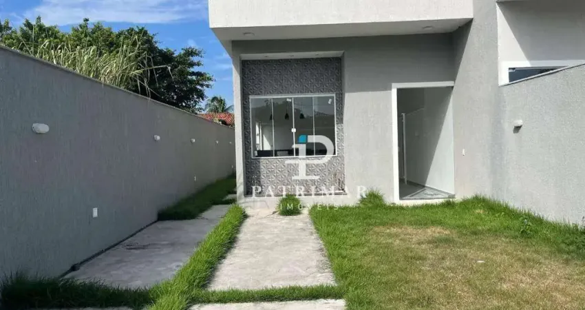 Casa com 3 quartos, sendo 1 suíte, área gourmet e quintal à venda, 106 m² por r$ 490.000 - são bento da lagoa - maricá/rj