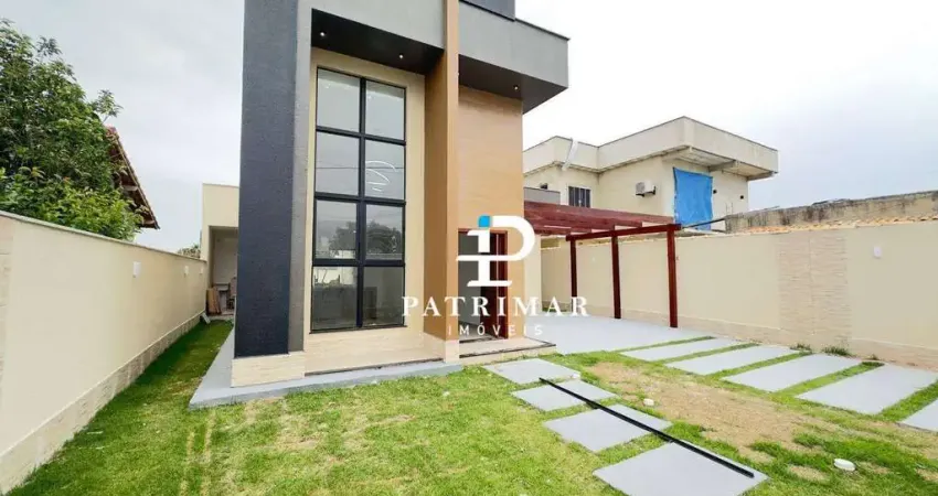 Casa de alto padrão com 3 quartos, suíte e closet  à venda, 131 m² por r$ 795.000 - jardim atlântico leste (itaipuaçu) - maricá/rj