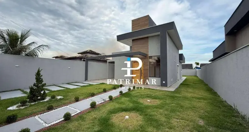 Casa alto padrão com 3 quartos à venda, 109 m² por r$ 720.000 - jardim atlântico leste (itaipuaçu) - maricá/rj