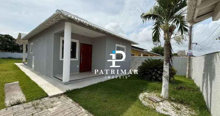 Casa nova com 3 quartos, suíte e área gourmet à venda, 90 m² por r$ 480.000 - jardim atlântico central (itaipuaçu) - maricá/rj