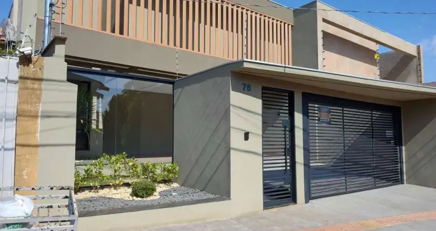 Belíssima casa nova à venda no jardim bela vista com 2 suítes + 1 quarto, 217,00m² de área útil