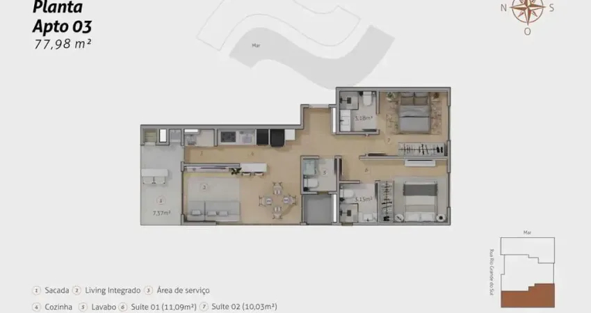 Apartamento com 2 quartos à venda na Rua Rio Grande do Sul, Itacolomi, Balneário Piçarras