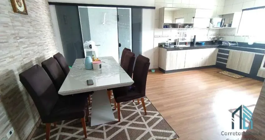 (permuta) casa a venda, 03 quartos c/suíte, ático, com amplo espaço nos fundos, no campo pequeno em colombo pr