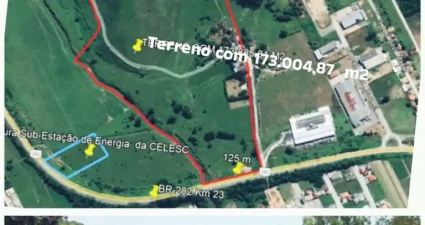 Terreno para Logística, Comércio ou Indústria, área total de: 173.004,87 Santo Amaro Imperatriz/Florianópolis SC