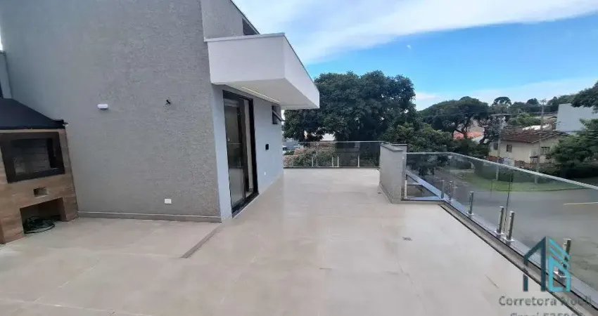 Sobrado alto padrão de esquina, com ático e terraço, 03 suítes, no boa vista em curitiba pr