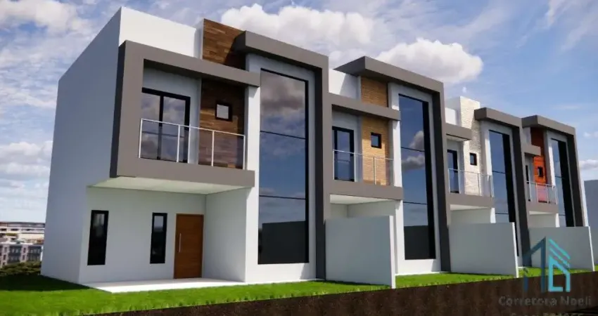 Sobrado 03 quartos sendo uma suíte e 02 demi-suites, todos  com sacada no atami pontal do paraná