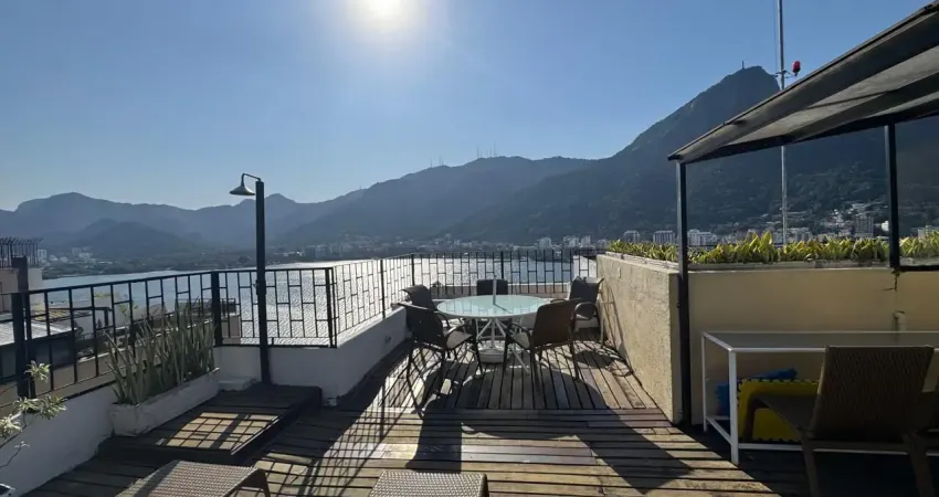 Cobertura triplex à venda com 3 quartos e vista livre para a lagoa rodrigo de freitas