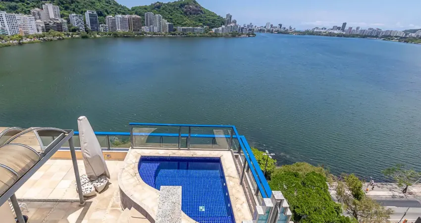 Cobertura para vender na lagoa com 4 suites, 567m2, borges de medeiros