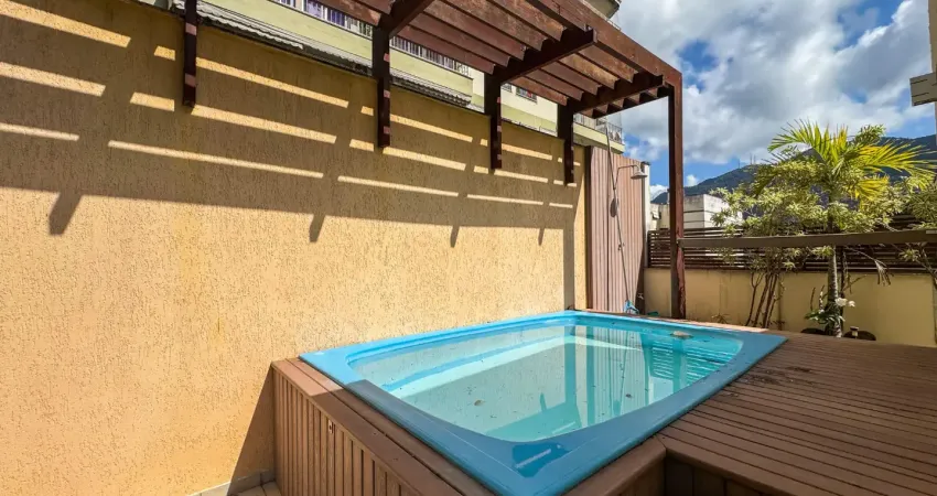 Cobertura para vender na lagoa, 180m2, 1 vaga, piscina e área gourmet