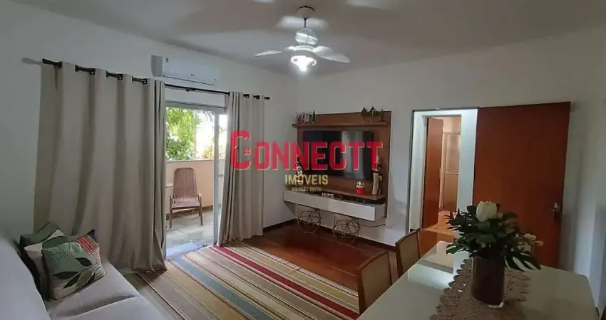 Apartamento com sacada e elevador à venda na vila tibério – 2 quartos e vaga coberta