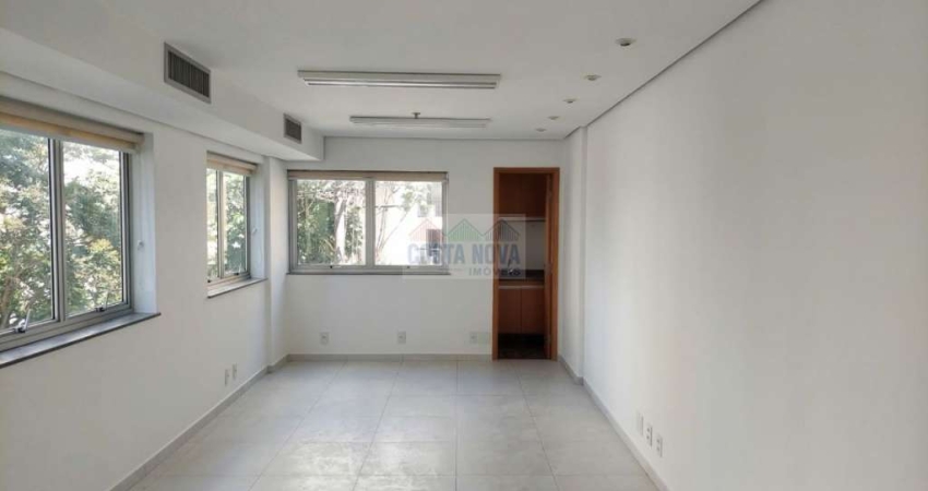 Sala comercial para venda ou locação, com 2 banheiros, copa de apoio, elevadores e recepção