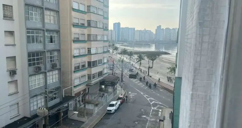 Apartamento mobiliado à venda de 55m2, 2 quartos, vista mar na praia do gonzaguinha / são vicente