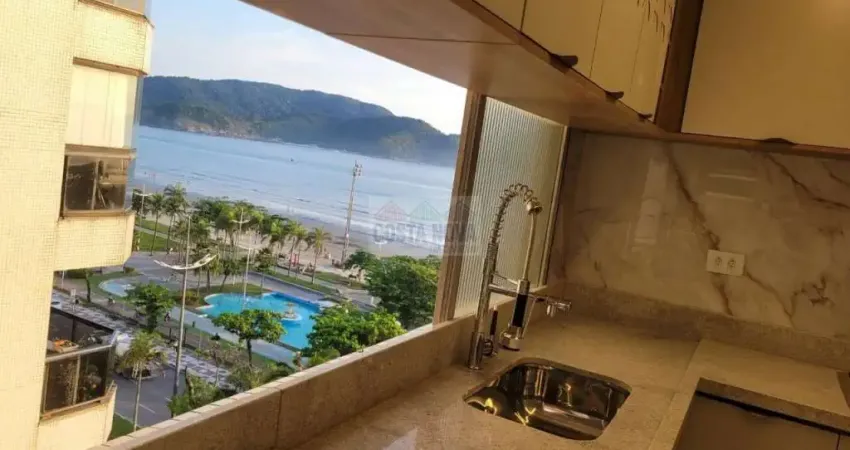 Apartamento frente mar com 2 quartos, porteira fechada no bairro aparecida em santos.