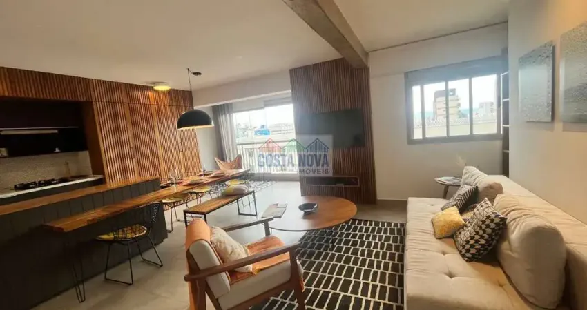 Apartamento para locação com 67m², 1 quarto sendo suíte, 2 banheiros, 1 vaga de garagem mobiliado