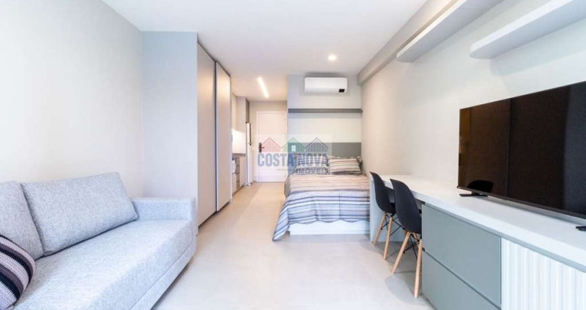 Estúdio para locação ou venda com 33m², 1 quarto, 1 suíte, 1 vaga ao lado da FAAP em Higienópolis