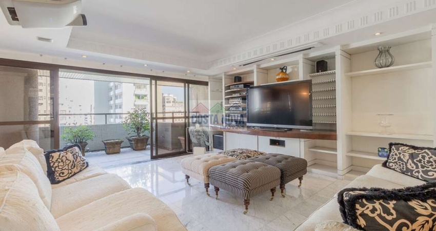 Duplex cobertura com 412m², 3 suítes, 5 banheiros sendo 2 lavabos, rooftop e 4 vagas no Jd Paulista