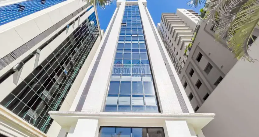 Conjunto comercial mobiliado com vista livre e 4 vagas na Av. Angélica