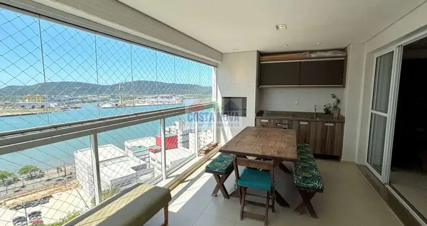 Varanda gourmet vista mar, apartamento com 3 dorms (1 suíte), lazer completo