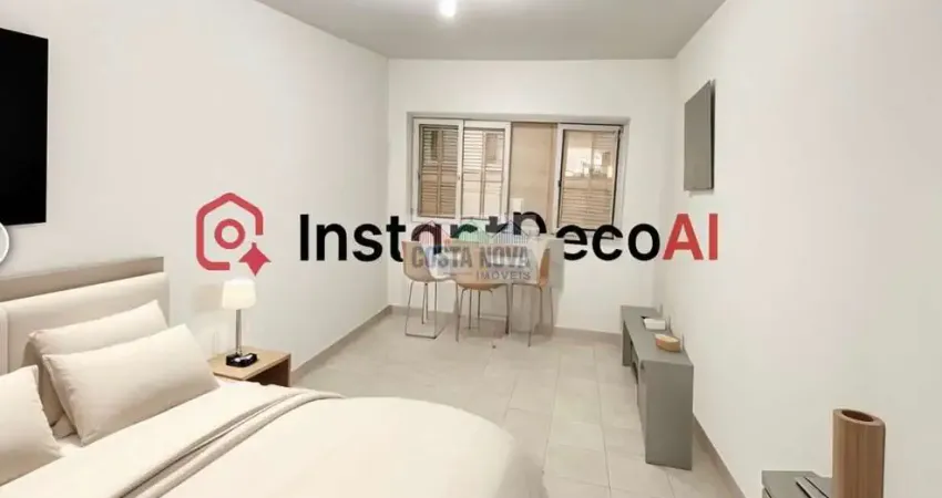 Apto studio a poucos metros da praia no gonzaga, ideal para investidores e short stay