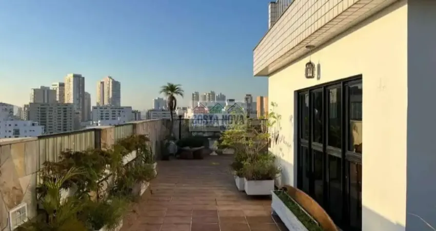 Cobertura exclusiva a 1 quadra da praia. bairro ponta da praia, santos/sp