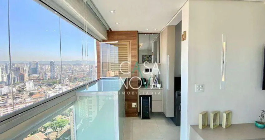 Apartamento com 1 dormitório para alugar, 48 m² por R$ 5.000,00/mês - Ponta da Praia - Santos/SP