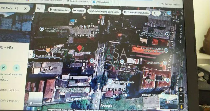Terreno, 1600 m² - venda por R$ 7.500.000,00 ou aluguel por R$ 77.301,99/mês - Vila Matias - Santos/SP