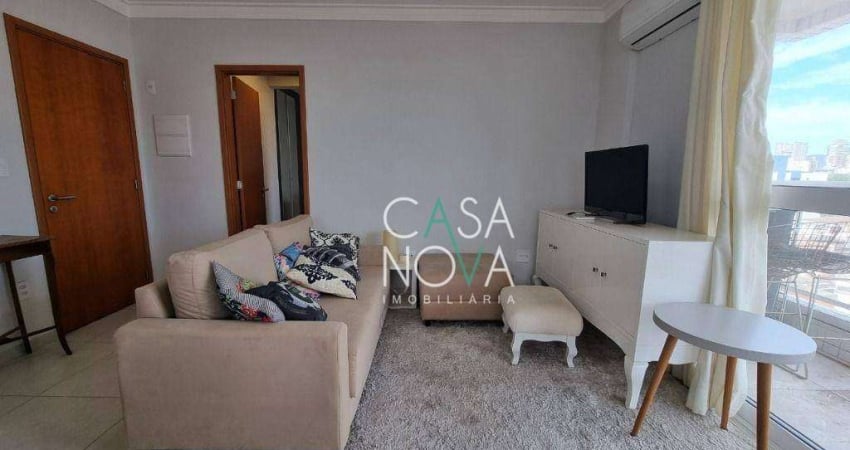Apartamento com 1 dormitório para alugar, 52 m² por R$ 3.200,00/mês - Boqueirão - Santos/SP