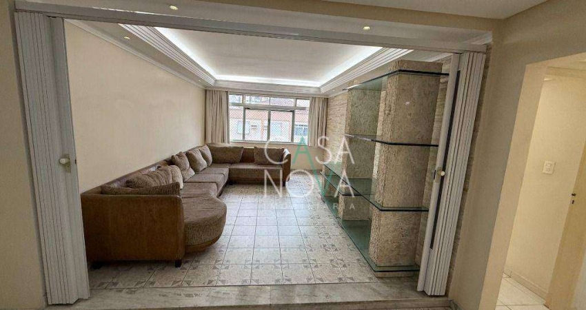Apartamento com 2 dormitórios para alugar, 124 m² por R$ 4.600,00/mês - Aparecida - Santos/SP