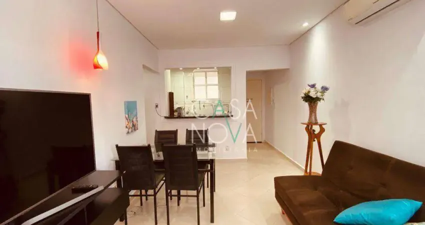 Apartamento com 1 dormitório para alugar, 50 m² por r$ 3.200,00/mês - boqueirão - santos/sp