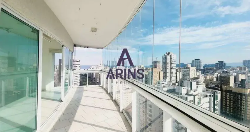 Apartamento a Venda com Vista Mar, 195m², 4 quartos, 3 vagas no Boqueirão/Santos