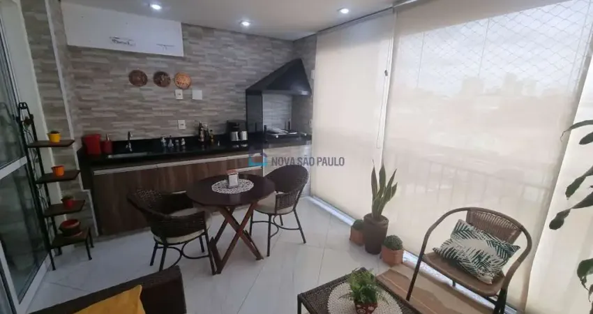 Apartamento 65m² seminovo, 2 vagas, planejado, terraço gourmet enorme! 1.800 m metrô sacomã