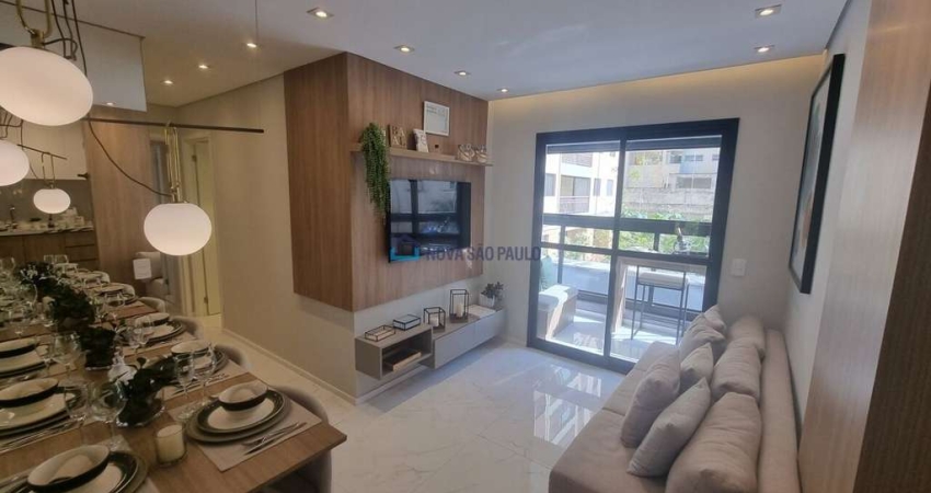Apartamento Novo 56,71m² entrar e morar, Suíte, Varanda Gourmet,1 vaga, lazer! 950m do Pq. Aclimação