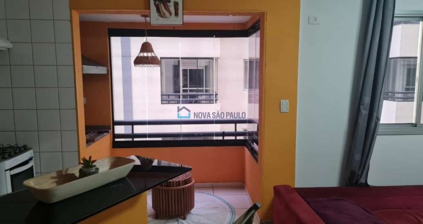 Apartamento 1 dormitório, sala com sacada gourmet, 1 vaga - Metrô Conceição!