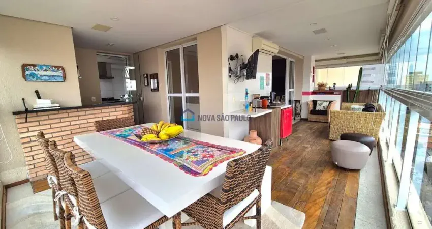Apartamento com 4 quartos, suíte, varanda gourmet, andar lato, pertinho do metrô santos imigrantes!