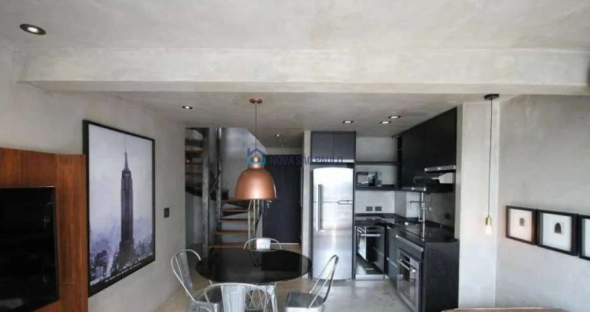 Apartamento Duplex  Mobiliado, Vila Mariana, 109m² 2 Suítes, 3 Vagas. Para investidor com renda.