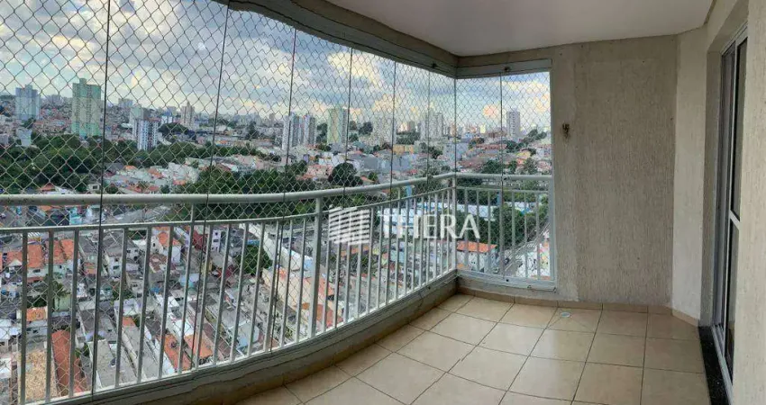 Apartamento com 3 dormitórios para alugar, 86 m² por r$ 3.832,41/mês - vila valparaíso - santo andré/sp