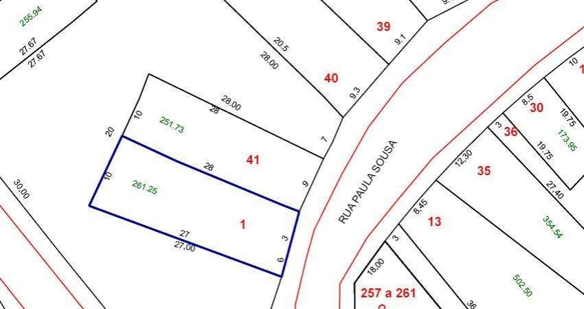 Terreno 261 m² na Vila Guiomar   , Santo André FALTA TERMINAR O INVENTÁRIO , NÃO  ACEITA PERMUTA ,  SOMENTE  VENDA