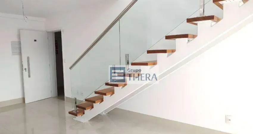 Cobertura com 2 dormitórios para alugar, 124 m² por R$ 5.934,60/mês - Jardim - Santo André/SP