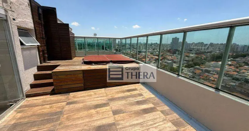 Cobertura para alugar, 161 m² por r$ 8.092,83/mês - campestre - santo andré/sp