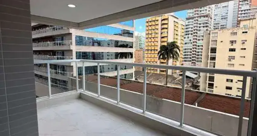 Apartamento de alto padrão no Gonzaga, Santos-SP: 2 quartos, 2 suítes, 1 sala, 3 banheiros, 1 vaga de garagem, 87,12 m².