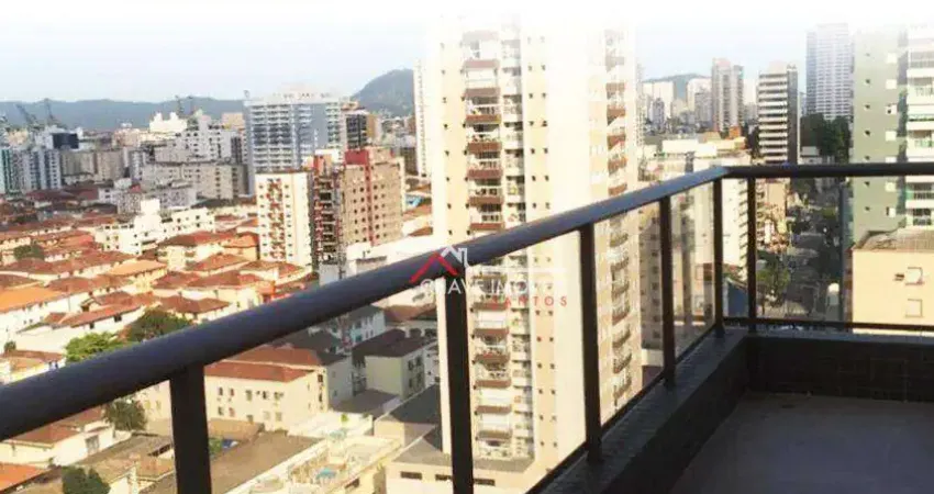 Apartamento com 3 dormitórios à venda, 210 m² por R$ 3.300.000,00 - Embaré - Santos/SP