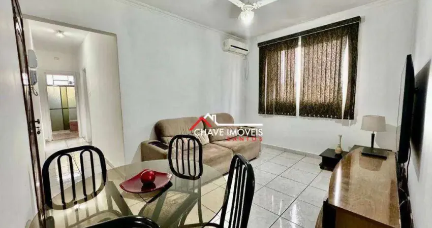 Apartamento com 2 dormitórios à venda, 61 m² por r$ 330.000,00 - marapé - santos/sp